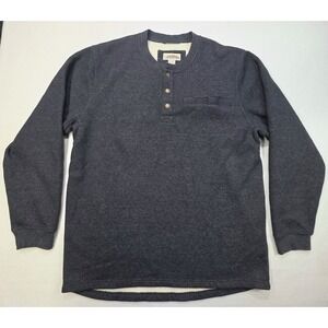 LL Bean Katahdin Iron Works Pullover Mens XLT Tall Thermal Henley Fleece Lined